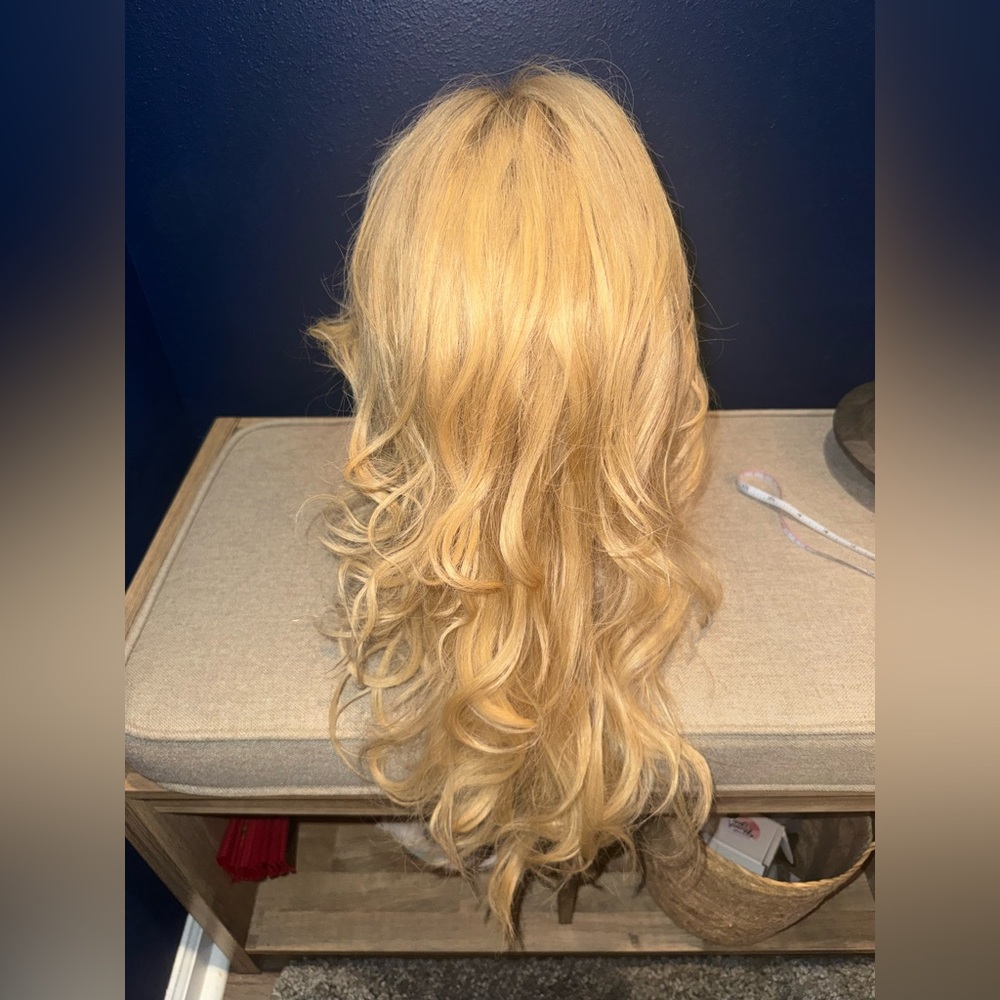 Human Hair Wig by Raquel Welch Hand Tied Top Blonde Rooted STUNNING HIGH-END WIG - Picture 9 of 15